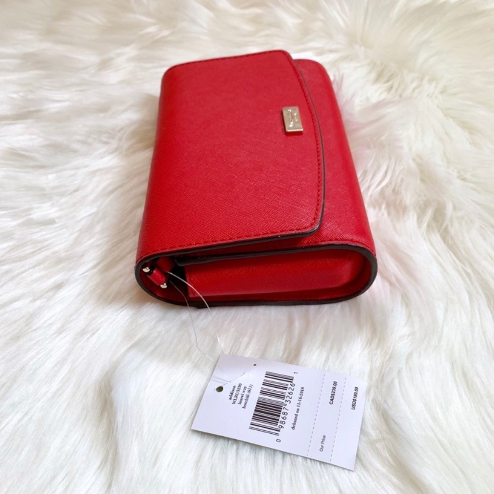 Kate Spade Laurel Way Hot Chili Addison Wallet Bag - Picture 5 of 8